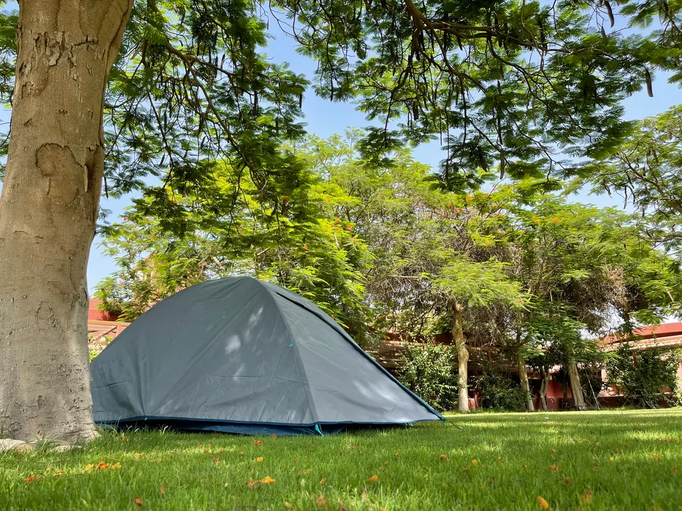 A single-person tent available to rent